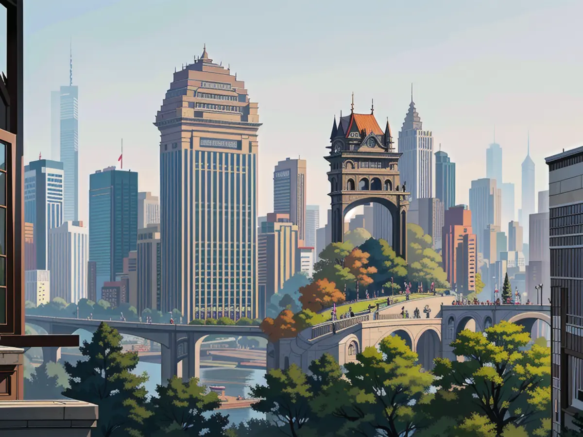 An illustration of architect Ole Scheeren's Urban Glen in the eastern Chinese metropolis of...